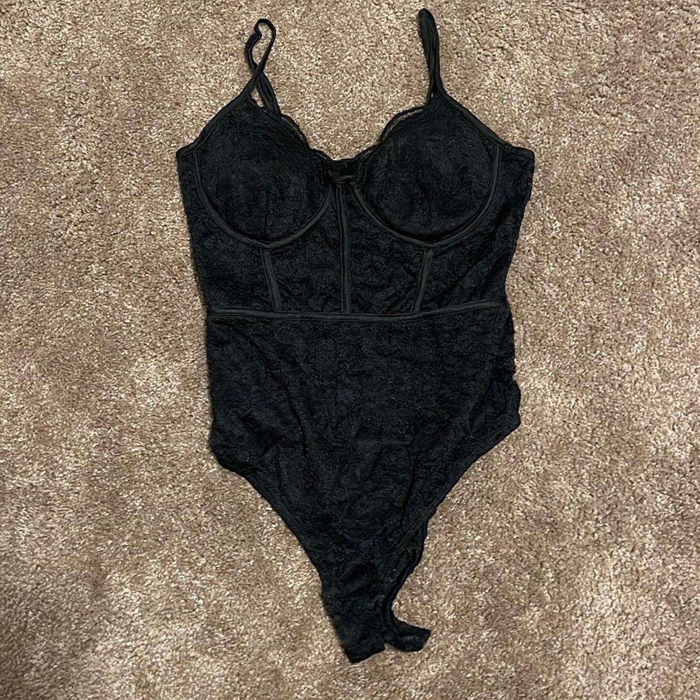 Black lace bodysuit